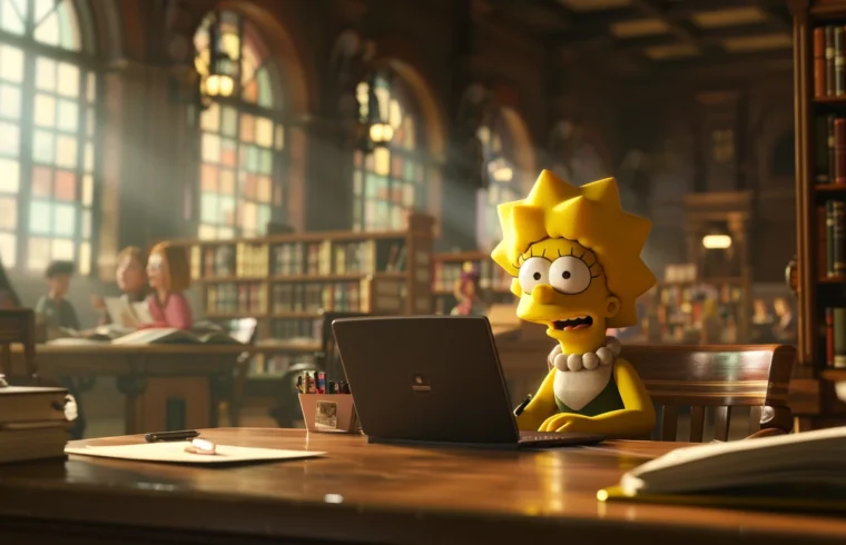 Lisa Simpson dans le monde animé