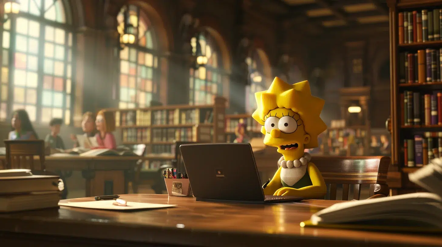 Lisa Simpson dans le monde animé