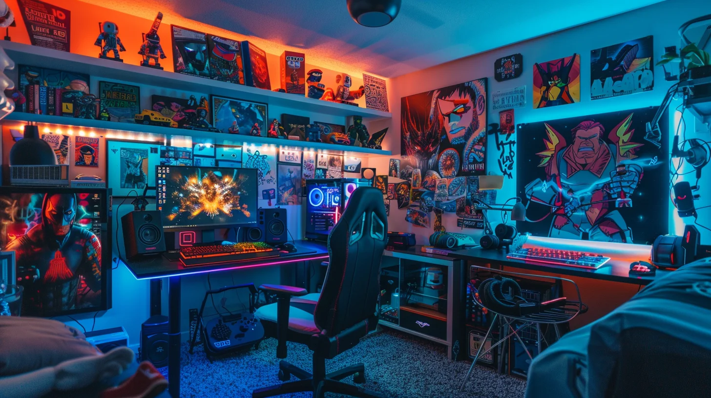chambre d'un geek