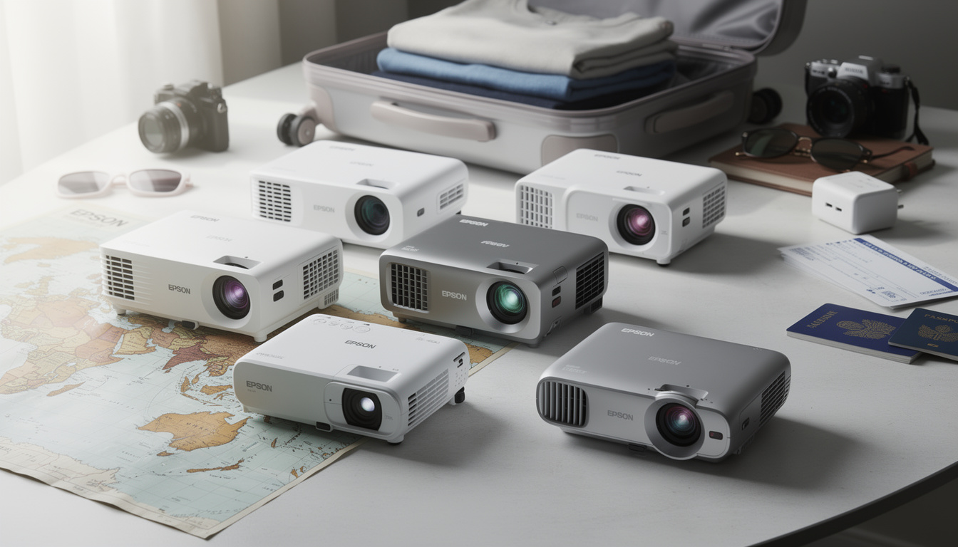 découvrez notre comparatif des meilleurs vidéoprojecteurs epson portables, idéaux pour les voyageurs fréquents à la recherche de performance et de légèreté.