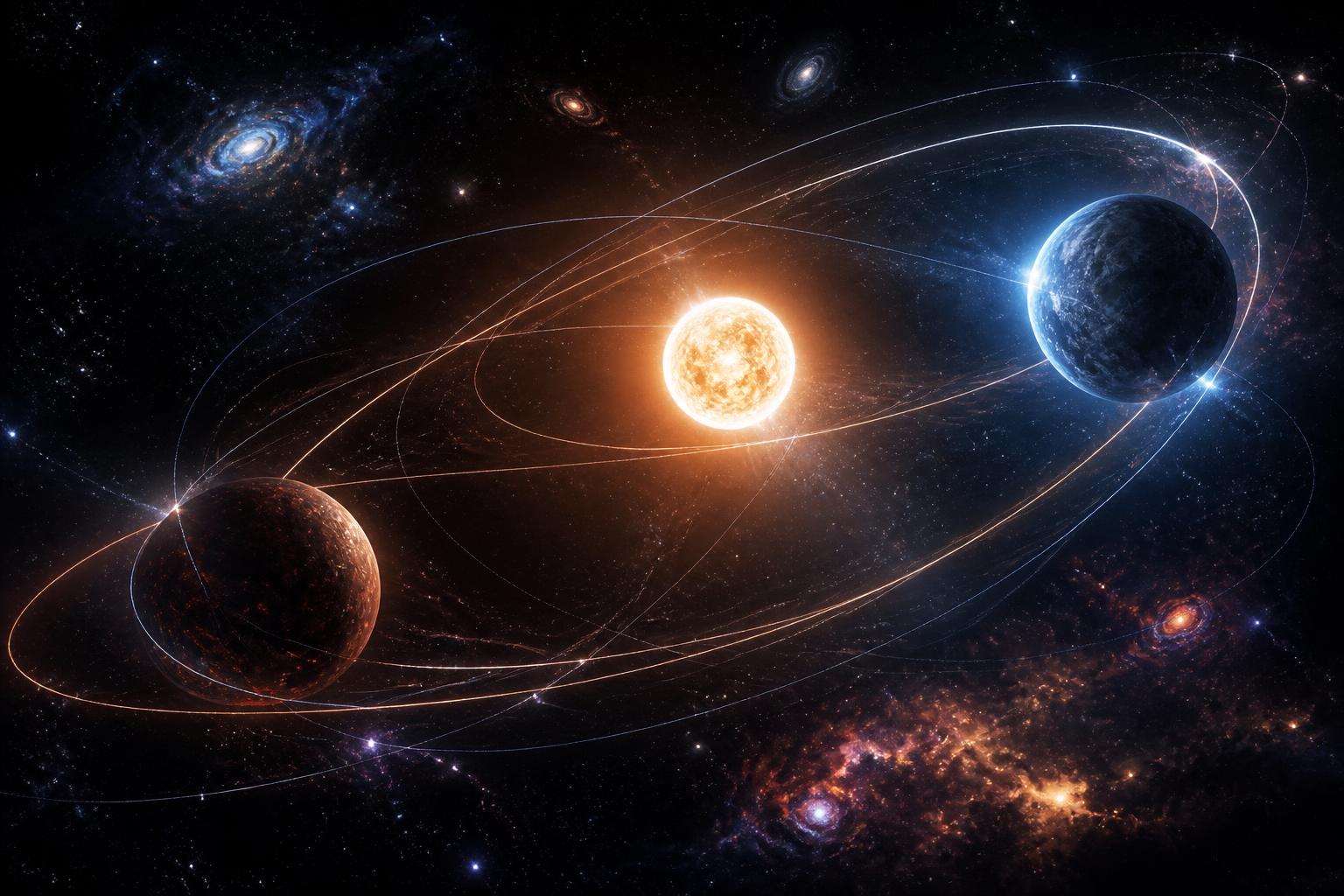 découvrez le problème à 3 corps et ses applications en astrophysique contemporaine, explorant les dynamiques complexes entre corps célestes et leurs implications scientifiques.