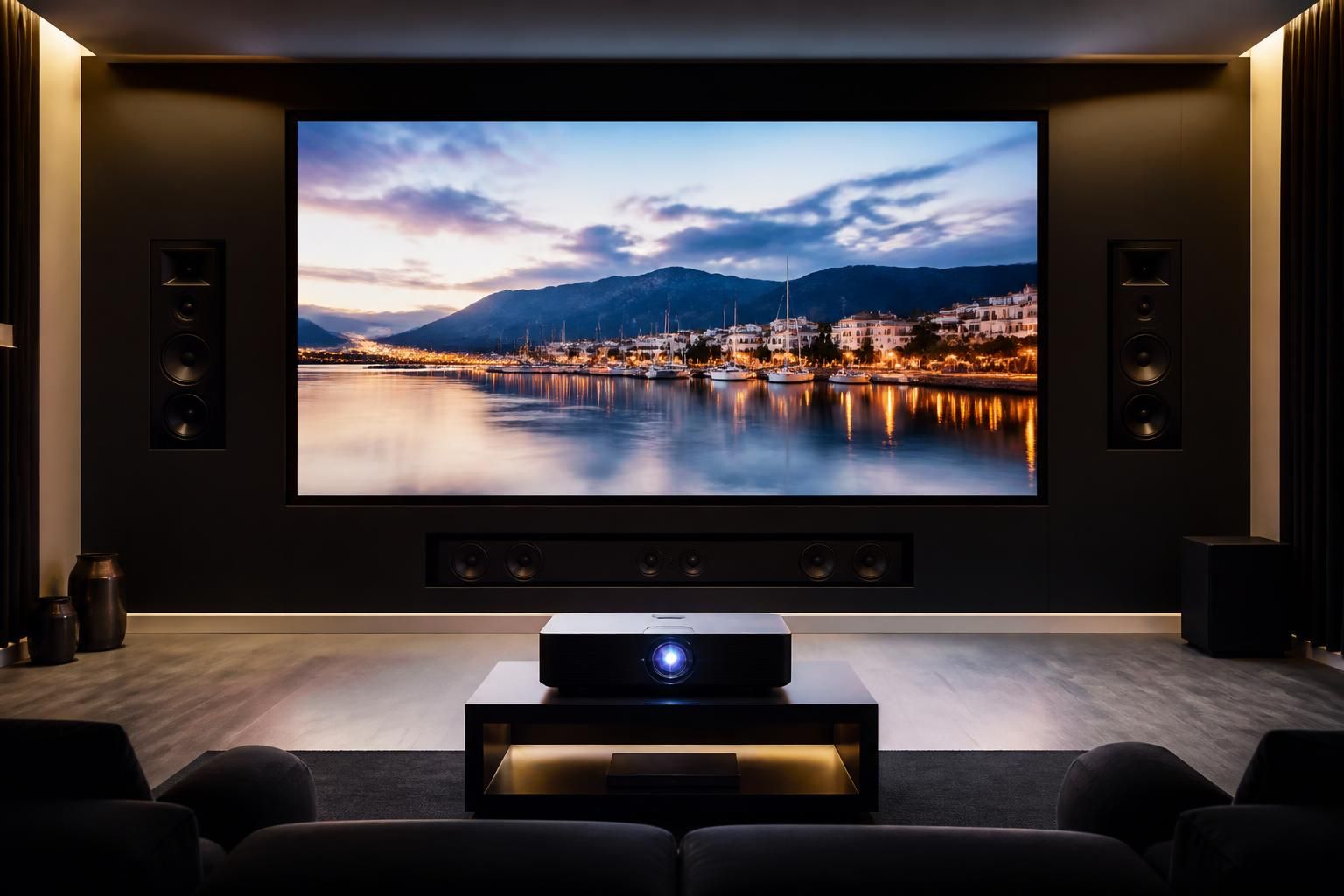 découvrez comment le duo projecteur et son améliore votre expérience de visionnage avec un écran de projection de qualité, pour des images nettes et un son immersif.
